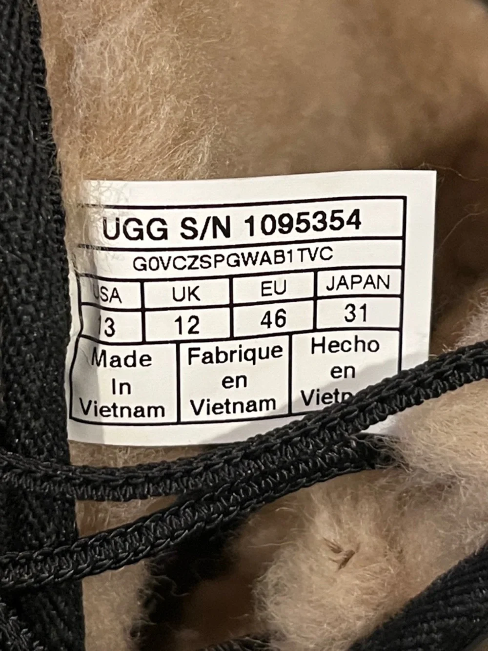 UGG Harkley Black Suede Sherpa-Lined Winter Boots